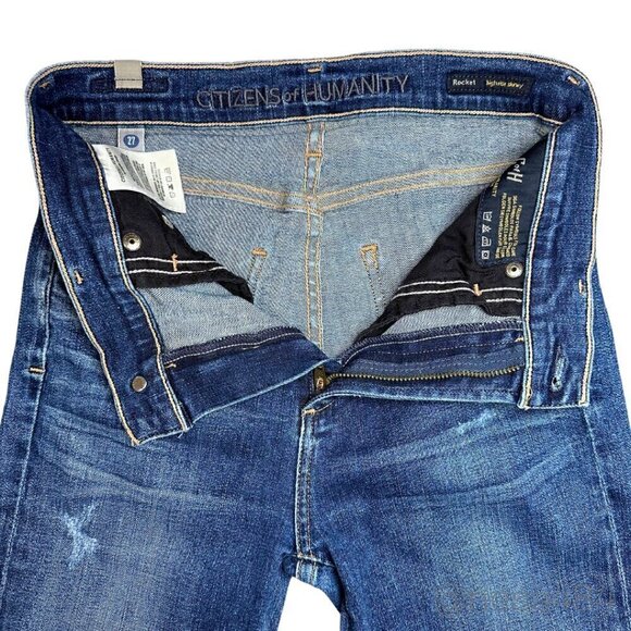 Citizens of Humanity Distressed Rocket High Rise Skinny Jeans 27x29 - Picture 5 of 9